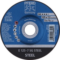 PFERD 62212426 Schruppscheibe SG STEEL D125xS4,1mm gekröpft Stahl Bohrung 22,23