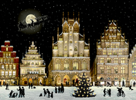 COPPENRATH A4 Adventskalender 95320 Weihnachtliches Stadtpanorama