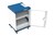 Good Connections® GEMMA N32 Notebook-Ladewagen für 32 Geräte, Schutzkontaktbuchsen, weiß/blau