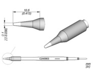 Lötspitze, Konisch, Ø 1 mm, (L) 10.5 mm, C245903