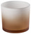 Teelichthalter Tomomi; 8x7.5 cm (ØxH); weiß/braun; 2 Stk/Pck