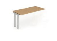 Evolve Plus 1200mm Single Row Extension Kit Oak Top Silver Frame BE340