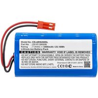 Battery 25.16Wh Li-ion 7.4V 3400mAh Blue for E-cigarette 25.16Wh Li-ion 7.4V 3400mAh Blue for Arizer E-cigarette Solo, Solo 2 Haushaltsbatterien