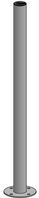 600 mm pole with end cap , -BLACK- , MOQ 25 ,