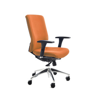Silla de oficina profesional de alta calidad tapizada en tela ignifuga y brazos regulables. RD-944V15. Color naranja