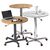 Canteen table, height adjustable