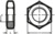 DIN 936, Sechskantmutter mit Regelgewinde, flach, M 12, 04, verzinkt, dickschich