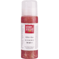 Glitter Glue 50 ml hellrot/regenbogen