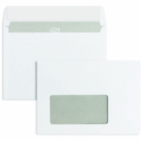 Briefumschläge C6 80g/qm haftklebend Fenster VE=1000 Stück weiß