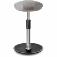 Sitz- Stehhocker Free Tall Triangel kvadrat Divina Mel. h.grau Chrom /schwarz