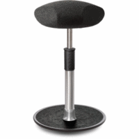 Sitz- Stehhocker Free Tall Triangel kvadrat Divina Mel. Anthrazit chr. /schw.