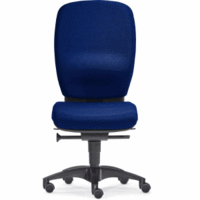 Büro-Drehstuhl Lady Comfort ohne Armlehnen Polyamid-Fußkreuz dunkelblau
