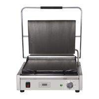 Buffalo Bistro Contact Grill in Silver - Stainless Steel - Removable Tray