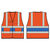 HI VIS EXEC VEST ORG/RBLUE BAND 2XL