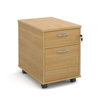 Office mobile pedestal drawers - delivery and install - 2 drawer, oak