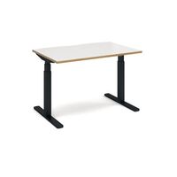 Electric height adjustable sit-stand single desks with dual motor