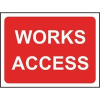 Temporary sign - Works access