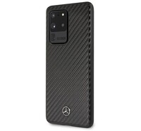 CG MOBILE MERCEDES-BENZ műanyag telefonvédő (karbon minta) FEKETE [Samsung Galaxy S20 Ultra 5G (SM-G988B)]