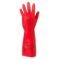 Ansell Solvex® 37-900 nitril kesztyű, 38cm, meret 9, piros, 12 pár
