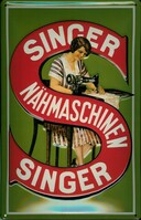 Blechschild Singer