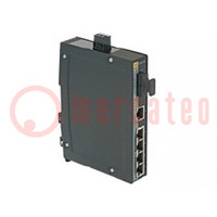 Switch PoE Ethernet; no administrado; Número de puertos: 5; IP30