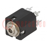 Socket; Jack 3,5mm; female; stereo,with double switch; ways: 3