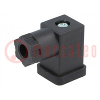 Connector: valve connector; plug; form C; 8mm; female; PIN: 3; 4÷6mm