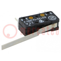 Microswitch SNAP ACTION; 2.5A/250VAC; 0.3A/220VDC; with lever