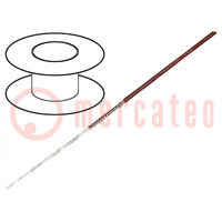 Wire: coaxial; RG178BU; stranded; CCS; FEP; brown or white; 1.8mm
