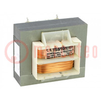 Transformer: mains; 8VA; 230VAC; 10.5V; 10.5V; 300mA; 300mA; IP00