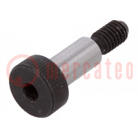 Shoulder screw; steel; M4; 0.7; Thread len: 8mm; hex key; HEX 2,5mm
