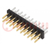 Pin header; wire-board; male; Minitek; 2mm; PIN: 20; THT; on PCBs; 2A