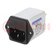 Connector: AC-voeding; contact; mannelijk; 2A; 250VAC; IEC 60320