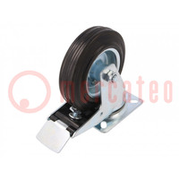 Transport wheel; Ø: 125mm; W: 25mm; H: 152mm; torsional with lock