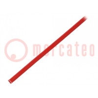 Insulating tube; fiberglass; red; -20÷155°C; Øint: 1.5mm