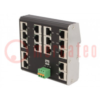 Switch Ethernet; onbeheerbaar; Aantal poorten: 16; 9÷36VDC; RJ45
