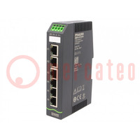 Switch Ethernet; niezarządzalny; Ilość portów: 6; 9,5÷31,5VDC