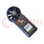 Termoanemometr; LCD; (9999); Zakres pomiaru prędkości: 0,4÷30m/s