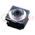 LED lens; square; transparent; 15÷34°; Colour: black; H: 13.1mm