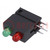 LED; dans un boîtier; vert/rouge; 3mm; Nb.de diodes: 2; 20mA; 40°
