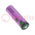 Battery: lithium (LTC); 3.6V; AA; 2400mAh; non-rechargeable