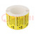 Self-adhesive label; ESD; 38x75mm; 1000pcs; reel; yellow-black
