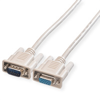 ROLINE VGA kabel HD15 M/F, 10 m