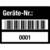 SafetyMarking Etik. Geräte-Nr. Barcode und 0001 - 1000 4 x 3 cm Dokumentenfolie Version: 01 - schwarz
