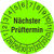 Prüfplakette, Nächster Prüftermin, 1000 Stk/Rolle, 3,0 cm Version: 2028 - Prüfjahre: 2028-2033, leuchtgrün/schwarz