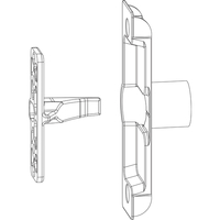 Produktbild zu MACO Anpressverschluss einbohrbar Flügel- und Rahmenteil, 4 mm Falzluft (10928)