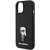 Karl Lagerfeld Silikon Ikonik Metal Pin Hülle für iPhone 15 Plus / 14 Plus – Schwarz