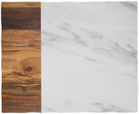 Platte Tupelo ohne Rand; 35x28x1 cm (LxBxH); weiß/braun; rechteckig; 6 Stk/Pck