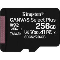 SD MicroSD Card 256GB Kingston SDXC Canvas+ (Class10) o.Ad retail