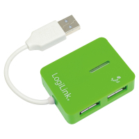 LogiLink USB 2.0 4-Port Hub 480 Mbit/s Grün